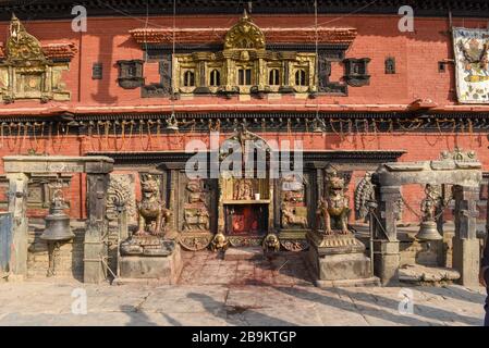 Tempio a piazza Taumadhi in Bhaktapur sul Nepal Foto Stock