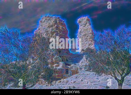 Rovine della casa di Simone il lebbroso a Betania. 1948, West Bank, Betania, Medio Oriente Foto Stock