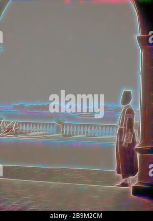 Il Sudan. Il governo di Khartoum. Vista dall'ingresso del palazzo che si affaccia su fiume. 1936, Sudan, Khartoum Foto Stock