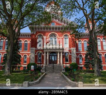 The Historic Crown Point Courthouse, nello stato dell'Indiana, Stati Uniti Foto Stock