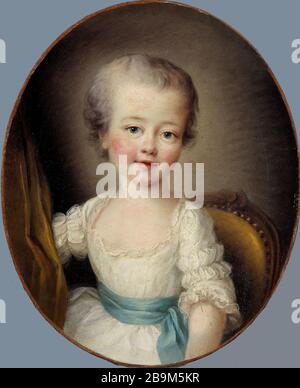 RITRATTO DI BAMBINA IN ABITO BIANCO François Hubert Drouais. "Portrait de Petite fille en robe blanche, dite Alexandrine Lenormant d'Etioles (fille de Madame de Pompadour), entre 1750 et 1751. Huile sur toile. Parigi, musée Cognacq Jay. Foto Stock