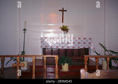 Tobago Chiesa di San Tommaso interno St Davids Parrocchia Anglicana Foto Stock