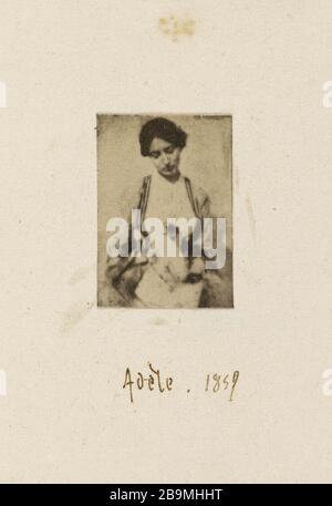 ADELE HUGO GIRL 1859 Adèle Hugo fille (1830-1915), 1859. Photographie de Charles Hugo. Parigi, Maison de Victor Hugo. Foto Stock