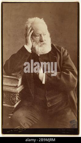 Victor Hugo Nadar (Gaspard-Félix Tournachon, dit). Victor Hugo. Albuminé di papier. Parigi, Maison de Victor Hugo. Foto Stock