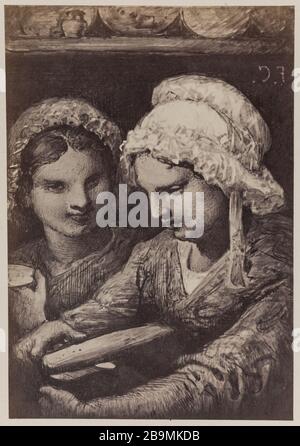 Dolce e Grace François Nicolas Chifflart (1825-1901). 'Dolce et Grâce'. Albuminé di papier. 1868. Parigi, Maison de Victor Hugo. Foto Stock