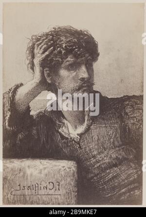 Tale era Gilliatt François Nicolas Chifflart (1825-1901). "Tel était Gilliatt". Albuminé di papier. 1868. Parigi, Maison de Victor Hugo. Foto Stock