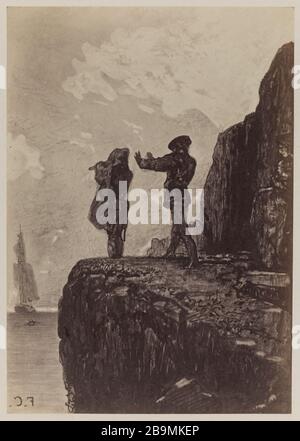 Il suo avambraccio scese François Nicolas Chifflart (1825-1901). 'Es avant-bras s'abattirent'. Albuminé di papier. 1868. Parigi, Maison de Victor Hugo. Foto Stock