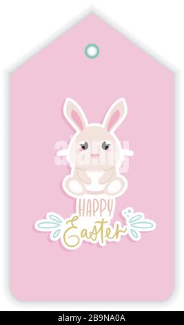Etichetta del giorno di Pasqua Illustrazione Vettoriale