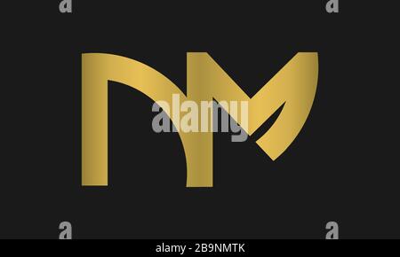 MN, NM Letter Logo Design con la moderna e creativa tipografia e monogramma logo. Illustrazione Vettoriale