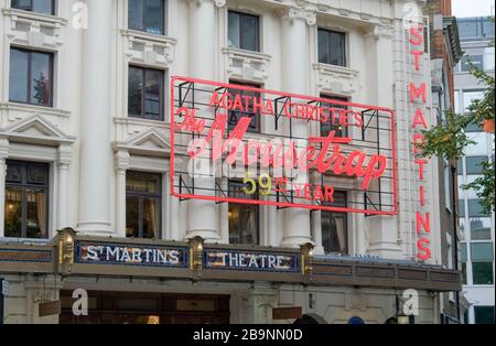 Agatha Christie's Mousetrap al St Martin's Theatre di Londra UK Foto Stock