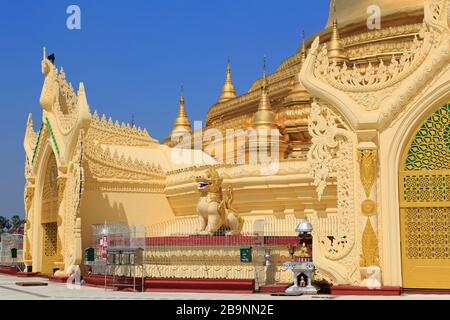 Maha Wizaya Pagoda, Yangon (Rangoon), Myanmar (Birmania), Asia Foto Stock