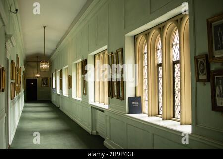 Corridoio per lo studio del direttore, Eton College, Windsor, Berkshire, Inghilterra Foto Stock