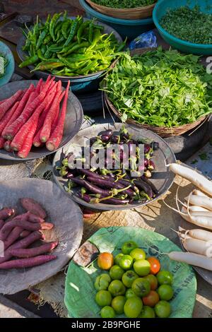 Mercato vegetale Old City Jodhpur Rajasthan India Foto Stock