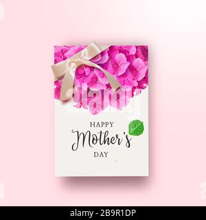 Hydrangea fiore disegno modificabile Foto Stock