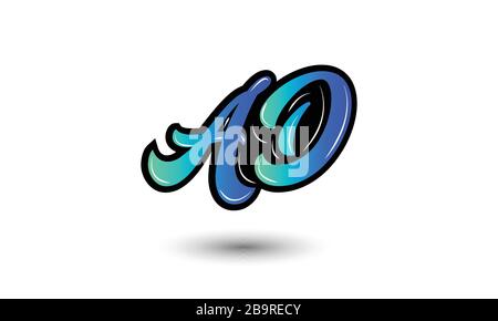 Modello iniziale del logo ad da, illustrazione vettoriale Illustrazione Vettoriale