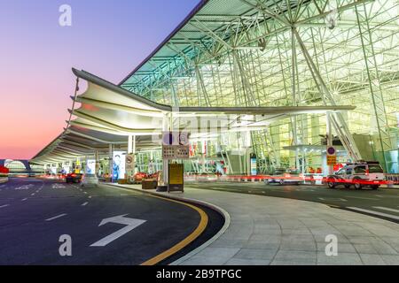 Guangzhou, Cina - 23 Settembre 2019: Baiyun International Airport Terminal 1 dell'aeroporto di Guangzhou (CAN) in Cina. Foto Stock