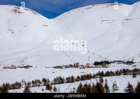 Piste da sci di Cedar, Bcharre, Libano Foto Stock