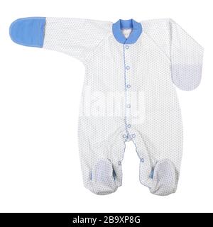 Vestiti per bambini isolati su sfondo bianco, vestiti per bambini Foto Stock