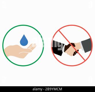 Icone del set di vettori - prevenzione dei virus Illustrazione Vettoriale