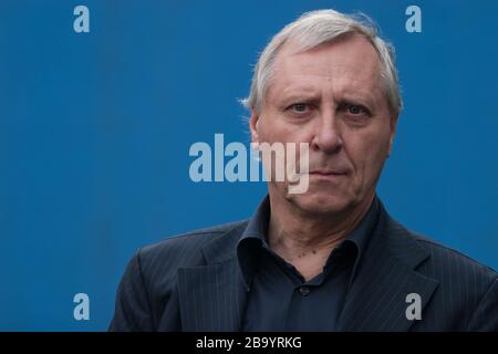 Peter Greenaway, attore e regista, all'Edinburgh International Film Festival, Edimburgo, Scozia, agosto 2003. Foto Stock