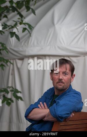 DBC Pierre, autore, all'Edinburgh International Book Festival, Edimburgo, Scozia, agosto 2003. Foto Stock