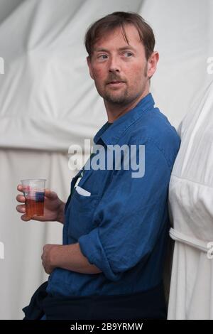 DBC Pierre, autore, all'Edinburgh International Book Festival, Edimburgo, Scozia, agosto 2003. Foto Stock