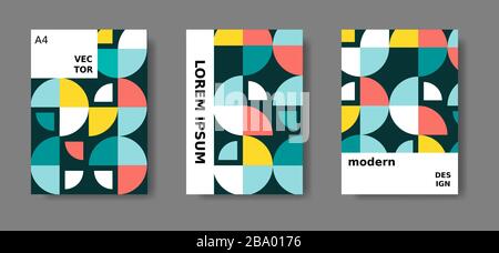 Set di coperture per il modernismo svizzero Illustrazione Vettoriale