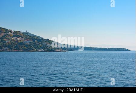 Buyukada, una delle isole dei principi, chiamata anche Adalar, nel mare di Marmara al largo della costa di Istanbul Foto Stock