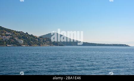 Buyukada, una delle isole dei principi, chiamata anche Adalar, nel mare di Marmara al largo della costa di Istanbul Foto Stock