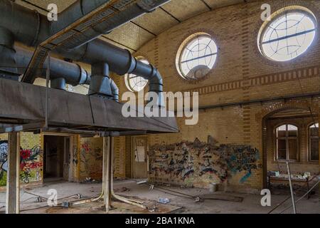 Il Lost Place Beelitz Heilstätten si trova vicino a Berlino Foto Stock