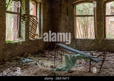 Il Lost Place Beelitz Heilstätten si trova vicino a Berlino Foto Stock