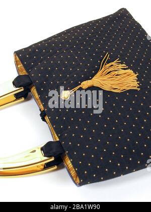 Borsa artigianale unica nel suo genere rifatta da un'uniforme militare, USA Foto Stock