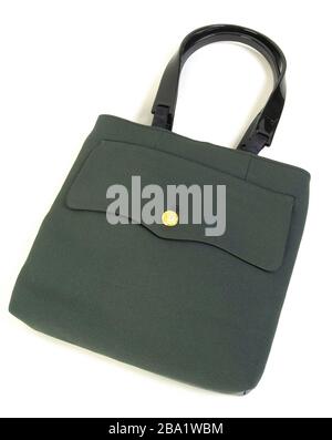 Borsa artigianale unica nel suo genere rifatta da un'uniforme militare, USA Foto Stock