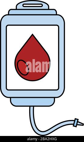 Isolato sacca di sangue icona Illustrazione Vettoriale