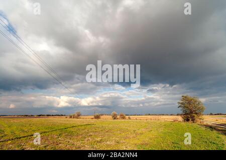 Tempo tempestoso sulla Grande piana ungherese Foto Stock