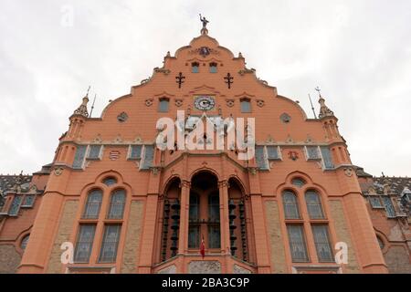 Secession Style Town Hall in Kecskemet città, Ungheria. Foto Stock