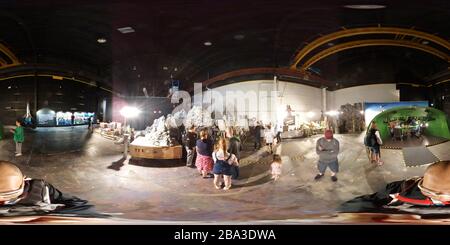 Visualizzazione panoramica a 360 gradi di Tour dello studio di effetti speciali al Weta Production miramar di Wellington, Nuova Zelanda