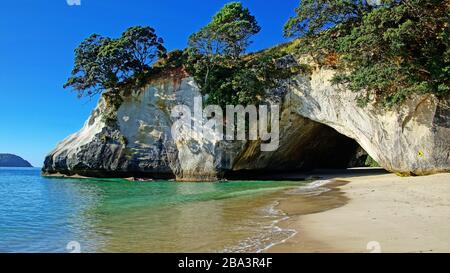 Neuseeland, Penisola di Coromandel, Cathedral Cove, Foto Stock