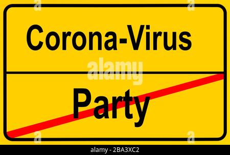 Foto simbolo Party, Coronavirus, Sars-cov-2, Covid-19, Germania Foto Stock