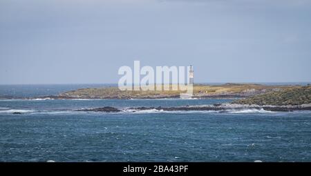 Faro di Port Stanley, isole Falkland. Foto Stock