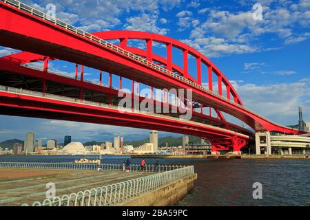 Ponte di Ohashi, la città di Kobe, isola di Honshu, Giappone, Asia Foto Stock