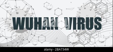 Concetto di malattia da virus Wuhan Illustrazione Vettoriale