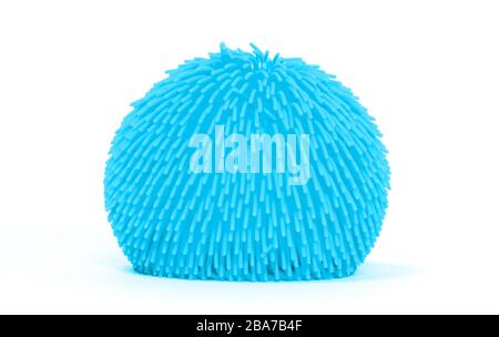 Virus come una palla di gomma morbida isolata su sfondo bianco Foto Stock