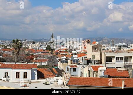 Antenna vista panoramica di Limassol. Cipro Foto Stock