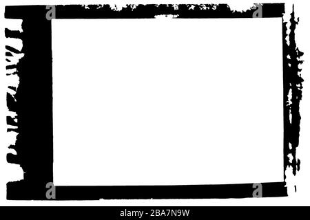 Abstract decorativo Black & White Edge. Digitare testo all'interno, utilizzare come sovrapposizione o per livello/maschera di ritaglio Foto Stock