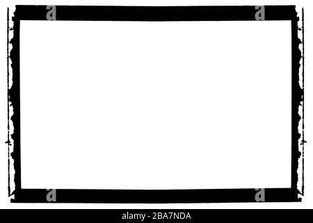 Abstract decorativo Black & White Edge. Digitare testo all'interno, utilizzare come sovrapposizione o per livello/maschera di ritaglio Foto Stock