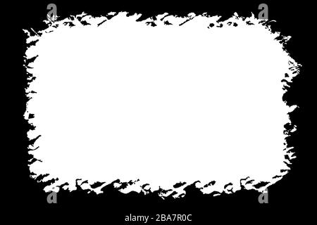 Abstract decorativo Black & White Edge. Digitare testo all'interno, utilizzare come sovrapposizione o per livello/maschera di ritaglio Foto Stock