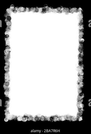 Abstract decorativo Black & White Edge. Digitare testo all'interno, utilizzare come sovrapposizione o per livello/maschera di ritaglio Foto Stock