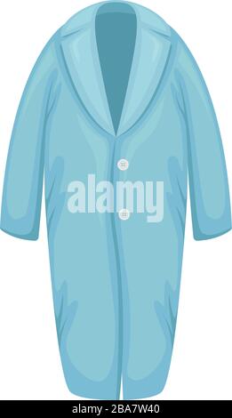 Cappotto da donna in lana vettoriale piatto sovradimensionato. Abbigliamento da donna. Illustrazione Vettoriale