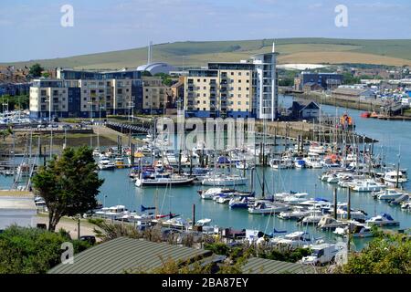 Newhaven Marina, East Sussex, Regno Unito Foto Stock